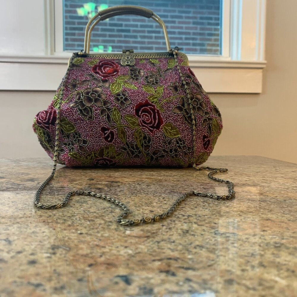 J&X NY Large Beaded purse